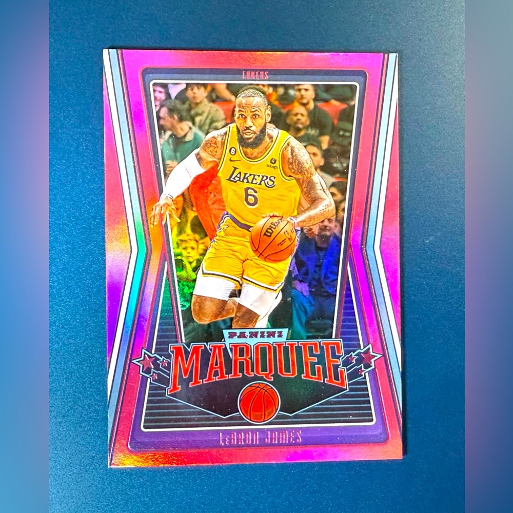 LeBron James Pink Parallel Panini Marquee Basketball